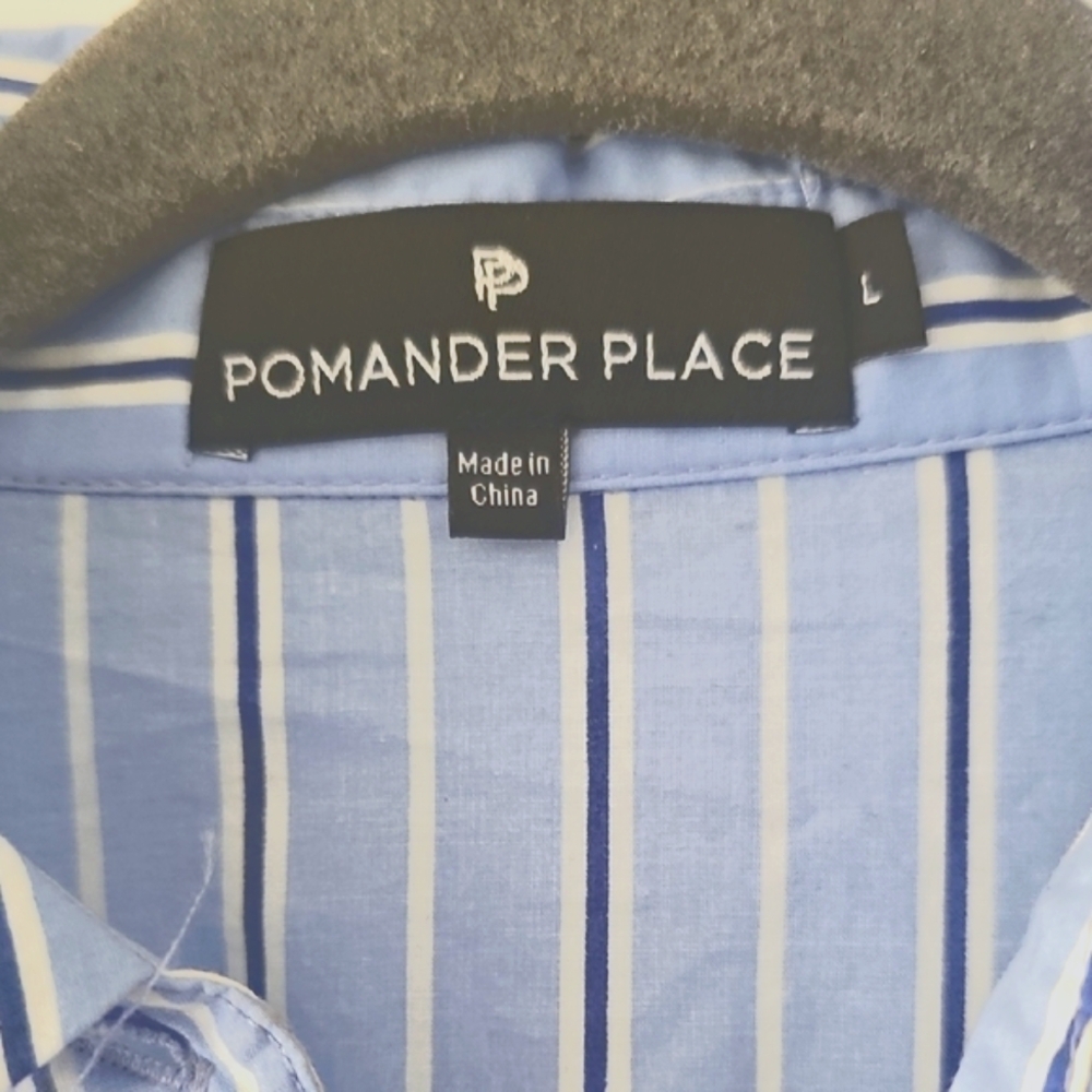 Tuckernuck Pomander Place Blue Striped Mini Dress Size Large - Picture 3 of 7